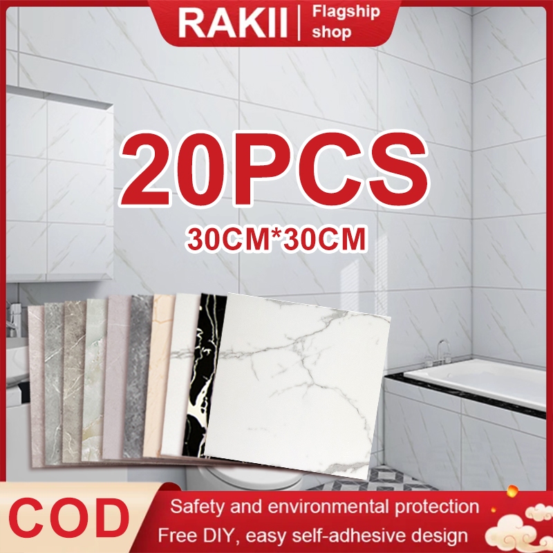 20 pcs wallpaper vinyl marmer 30x30 cm / stiker dinding lantai vinyl marmer granit / stiker lemari w