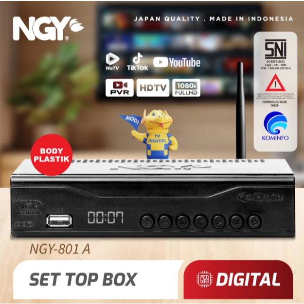 NAGOYA DIGITAL SET TOP BOX/ STB SIARAN DVB T2 RECEIVER NGY 801