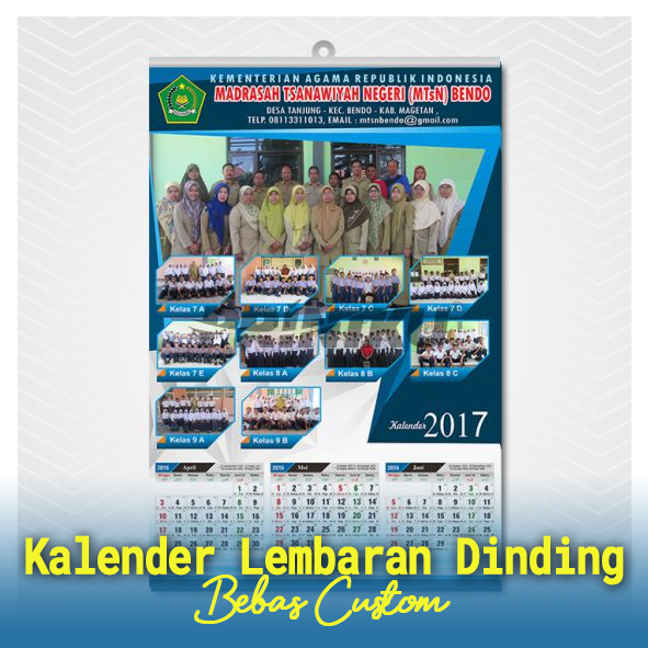 

Kalender Lembaran Dinding Ukuran 36x50cm, Kalender Lembaran Dinding Desain Custom, Kalender Bahan ArtPaper 230 gsm, Kalender Dinding Pekanbaru