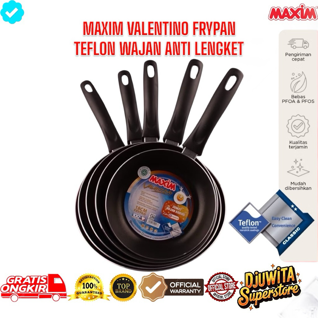 MAXIM VALENTINO WAJAN TEFLON ANTI LENGKET / TEFLON MAXIM VALENTINO / MAXIM TEFLON ANTI LENGKET