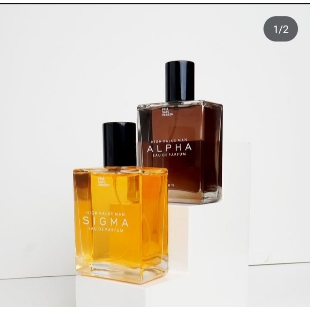 parfum HVM ALPHA & SIGMA EAU DE PARFUM 30ML Parfum Pria Wanita Tahan Lama aroma segar elegant