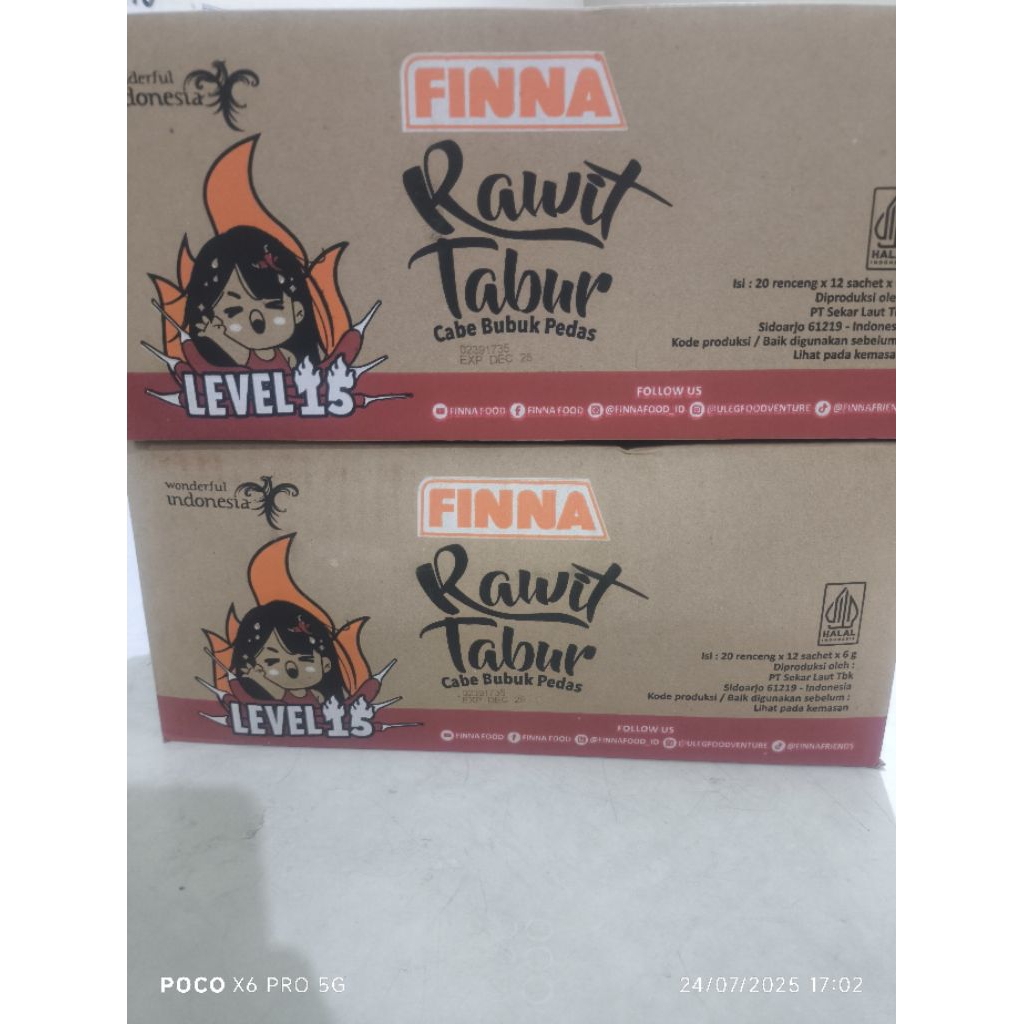 

Finna rawit tabur beli 1 gratis 1 (Dapat 40 renceng) murah meriah