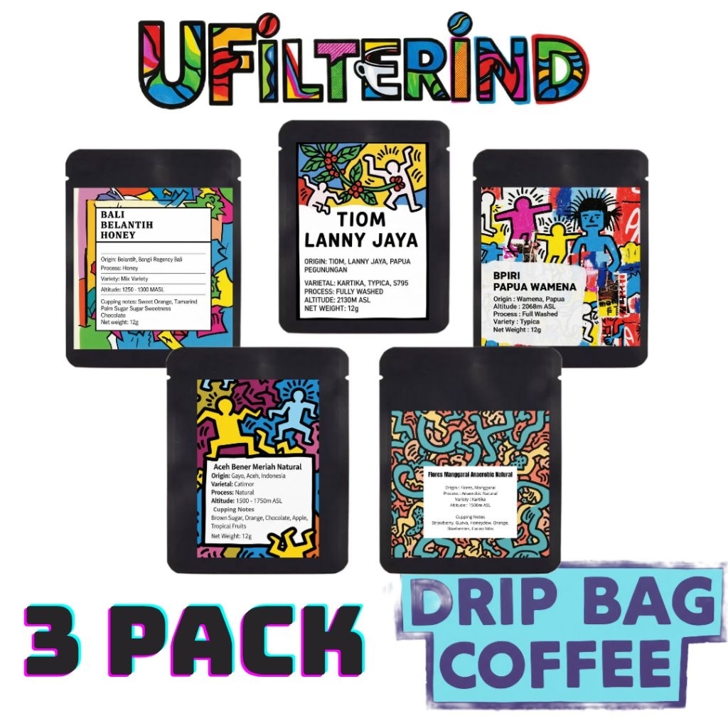 

3 Pack Dripbag Coffee Arabica Speciality - 12g