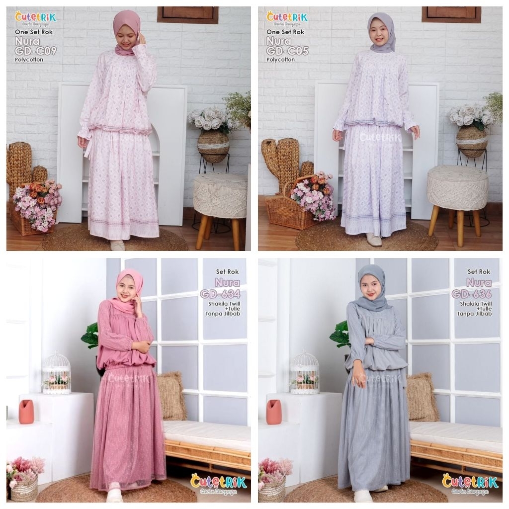 Setelan Anak dan Remaja Set Rok Nura by Cutetrik