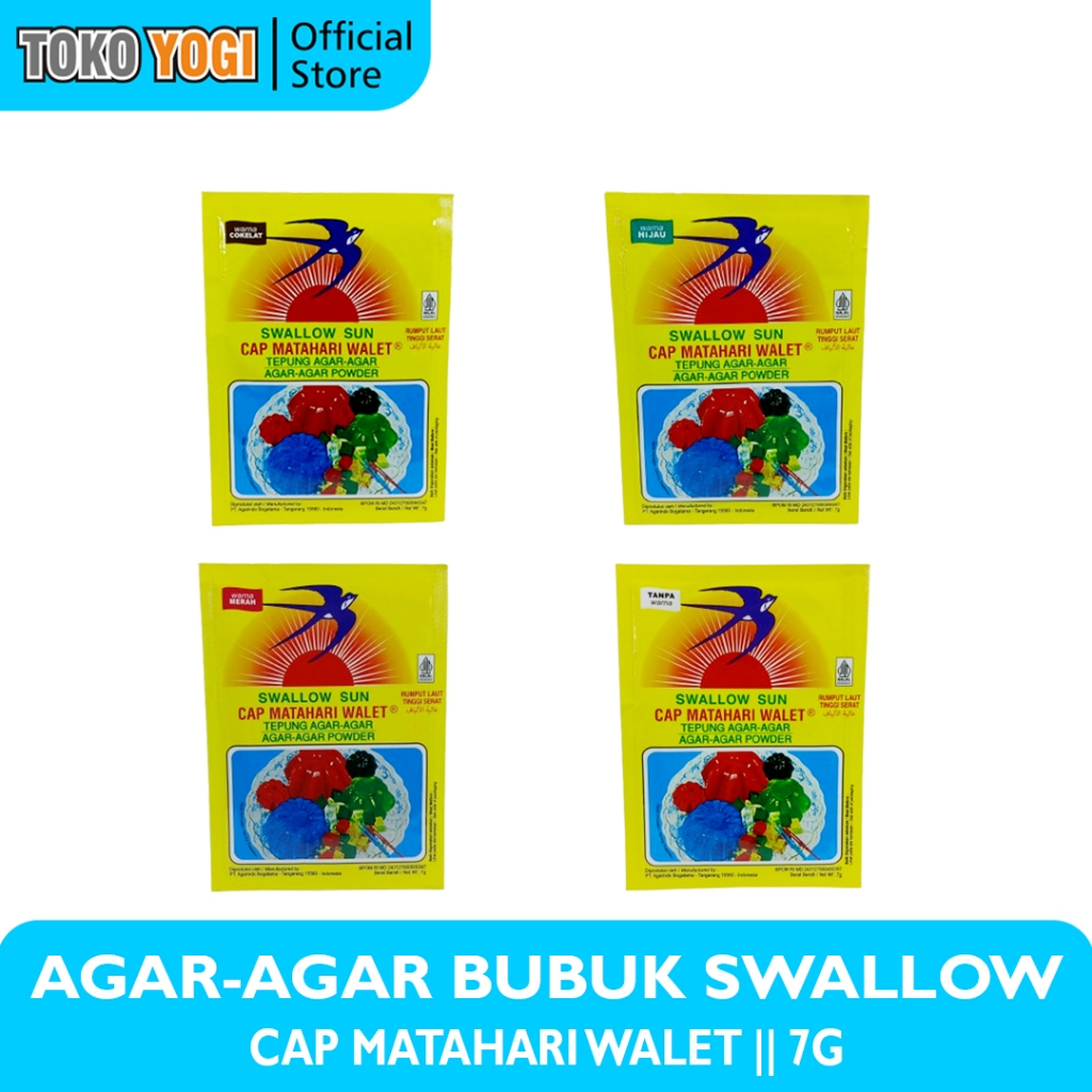 

SWALLOW SUN CAP MATAHARI WALET TEPUNG AGAR AGAR 7g || VARIAN WARNA
