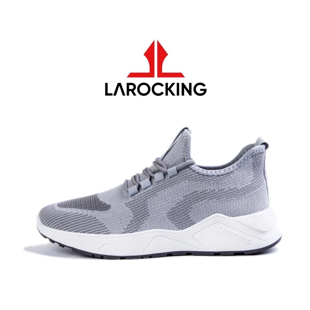 COD Promo Terbaru Larocking - Genko Abu | Sepatu Sneakers Pria