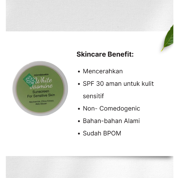 Sunscreen Skincare White Jasmine