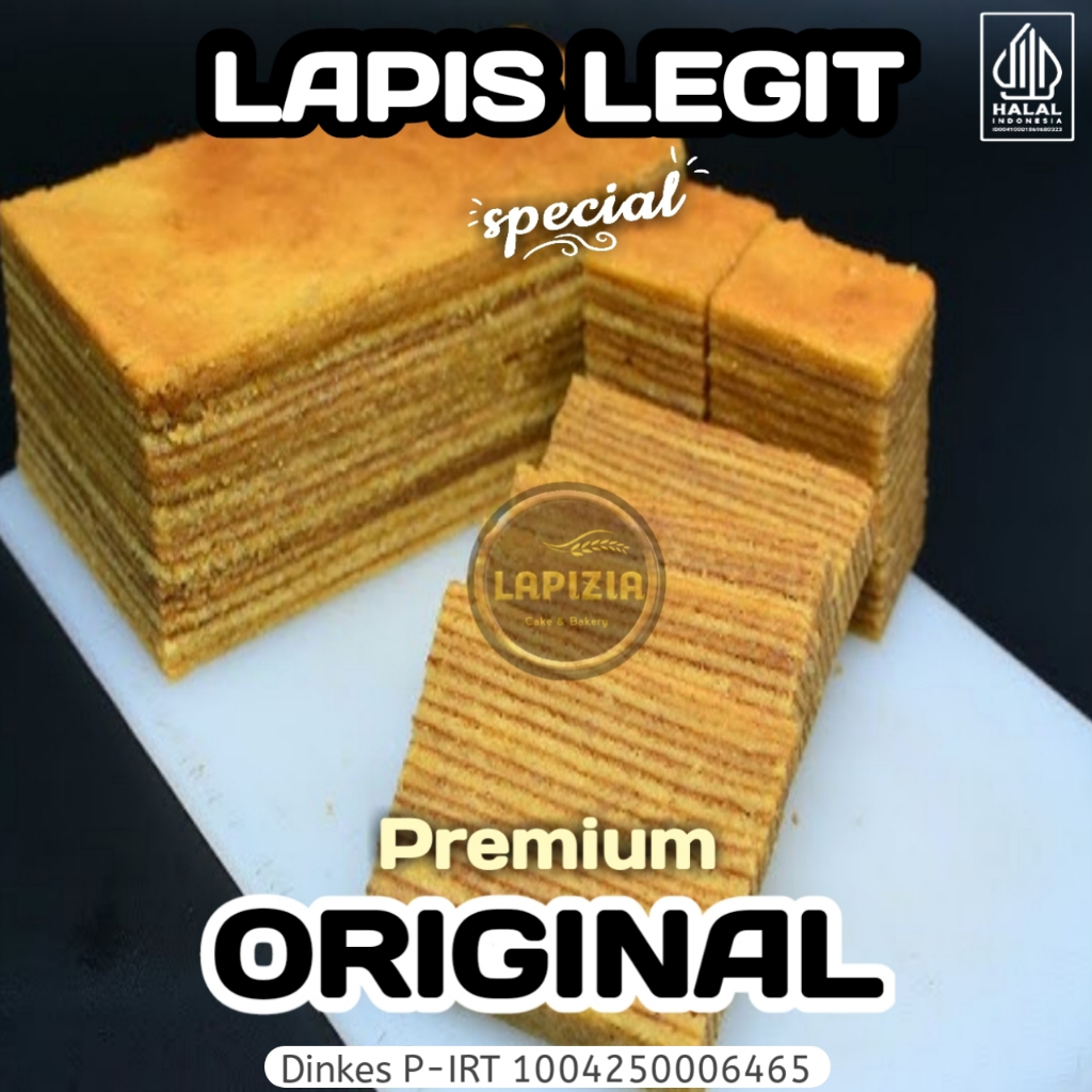 

Kue Lapis Legit 100% Halal, Ukuran 17x17 Rasa Original Harum, Legit, Nikmat, Basah dan Tahan Lama