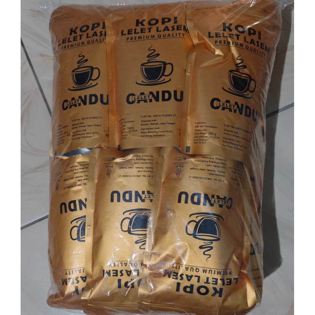 

KOPI LELET 1 BAL 20 PCS LELET CANDU kemasan 200 gr - LELET LASEM CANDU 1 BAL