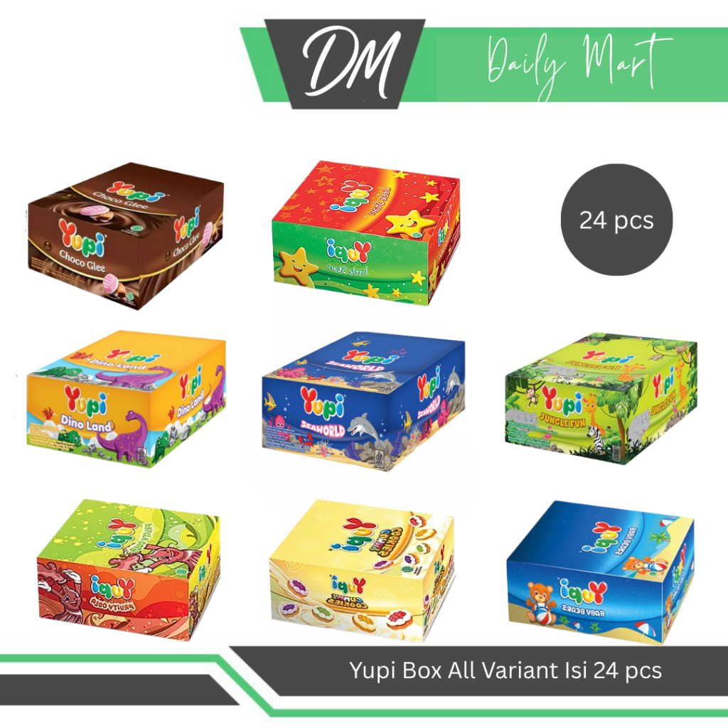 

Yupi Box Isi 24 Pcs x 6gr All Varian - Permen Kenyal Original Aneka Rasa Enak Murah