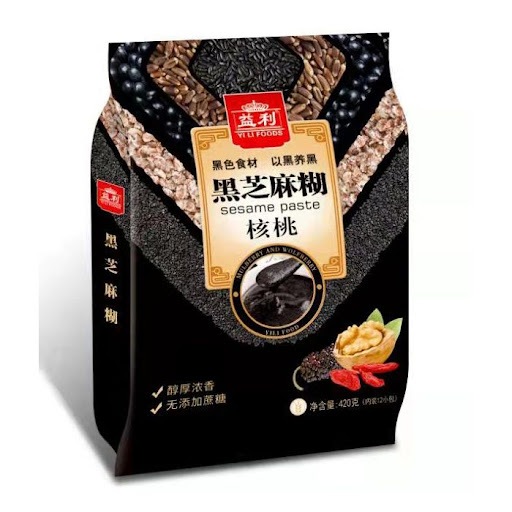 

[oddsolshop] pekanbaru/Yili Black Sesame Paste with Walnut 420GR Powder Drink Serbuk Minuman Instan