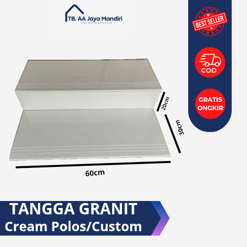 Tangga Granit Cream Polos 30x60x20