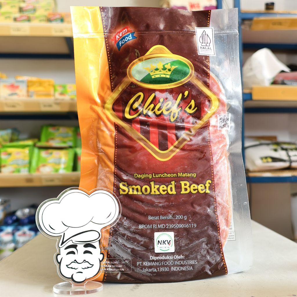

Kemfood Daging Sapi Burger / Smoke Beef Burger 200Gr / Daging Asap 200Gr / Chief Smoke Beef 200Gr