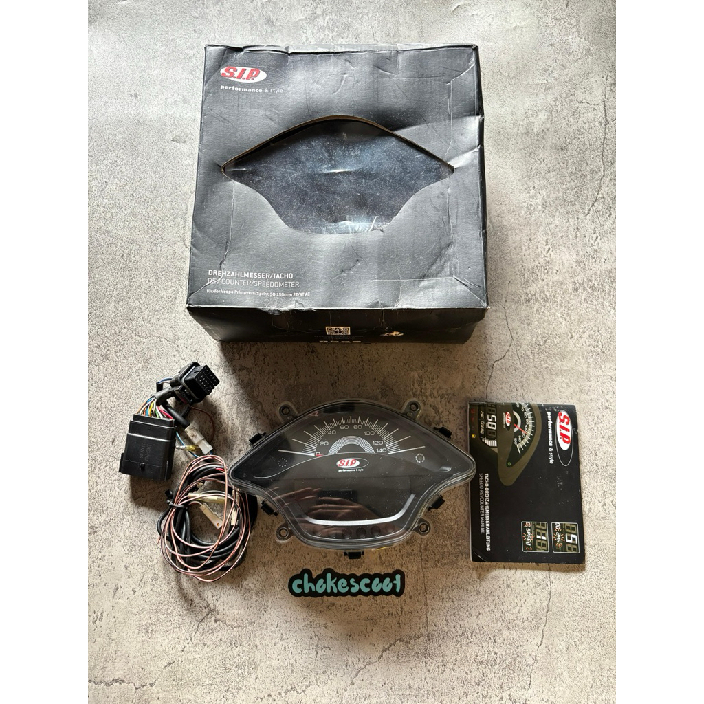 Speedometer Sip Black Vespa Sprint / Primavera Km 19 Ribu