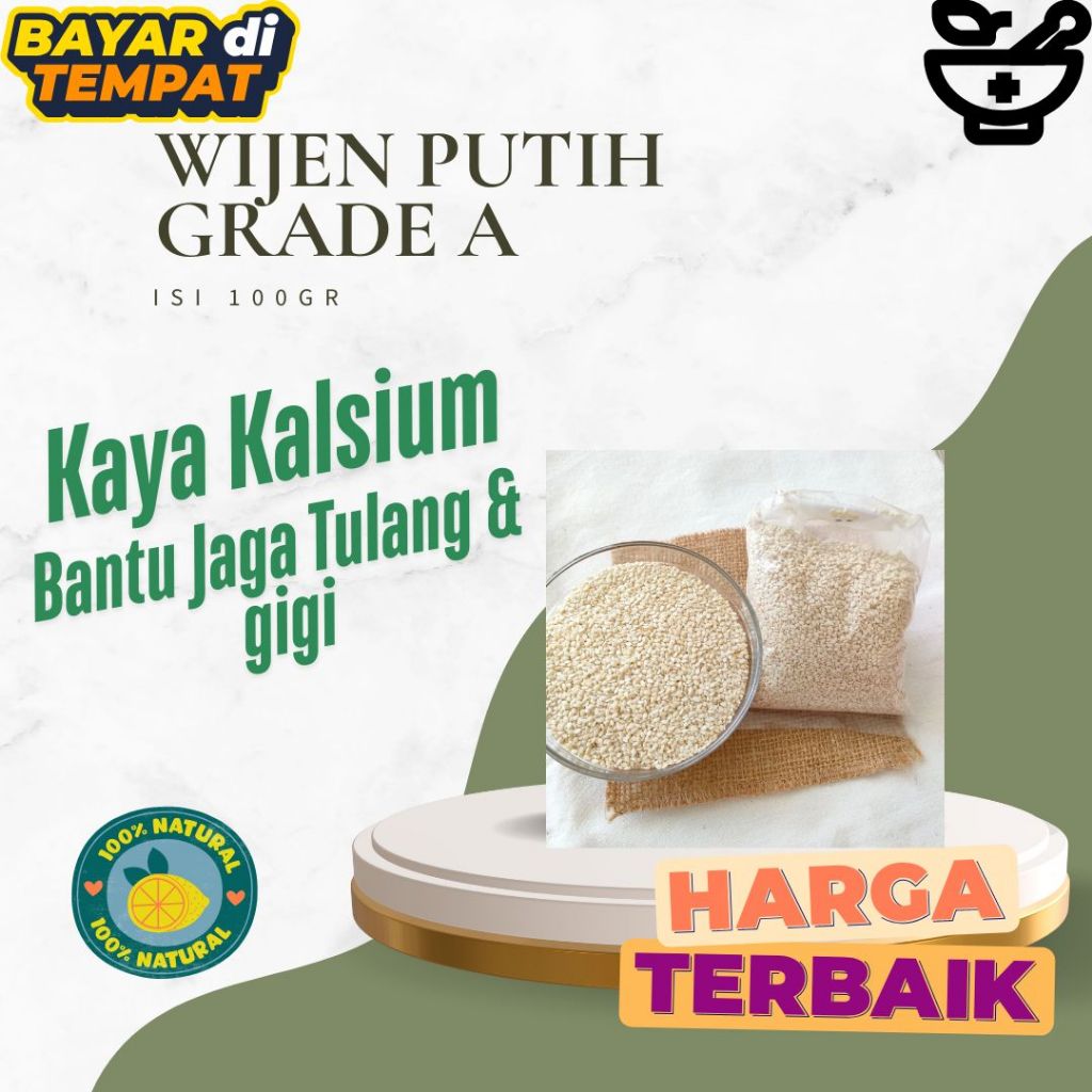 

Wijen Putih 100 Gram – Biji Sehat untuk Kue, Sushi, dan Roti