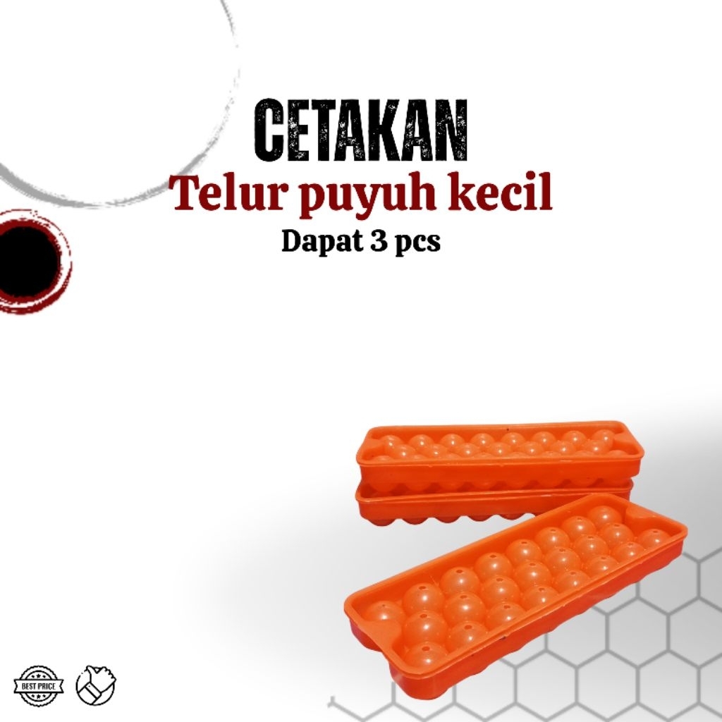 (3 pcs) Cetakan puding telur puyuh kecil - cetakan telur puyuh plastik - cetakan jelly telur puyuh