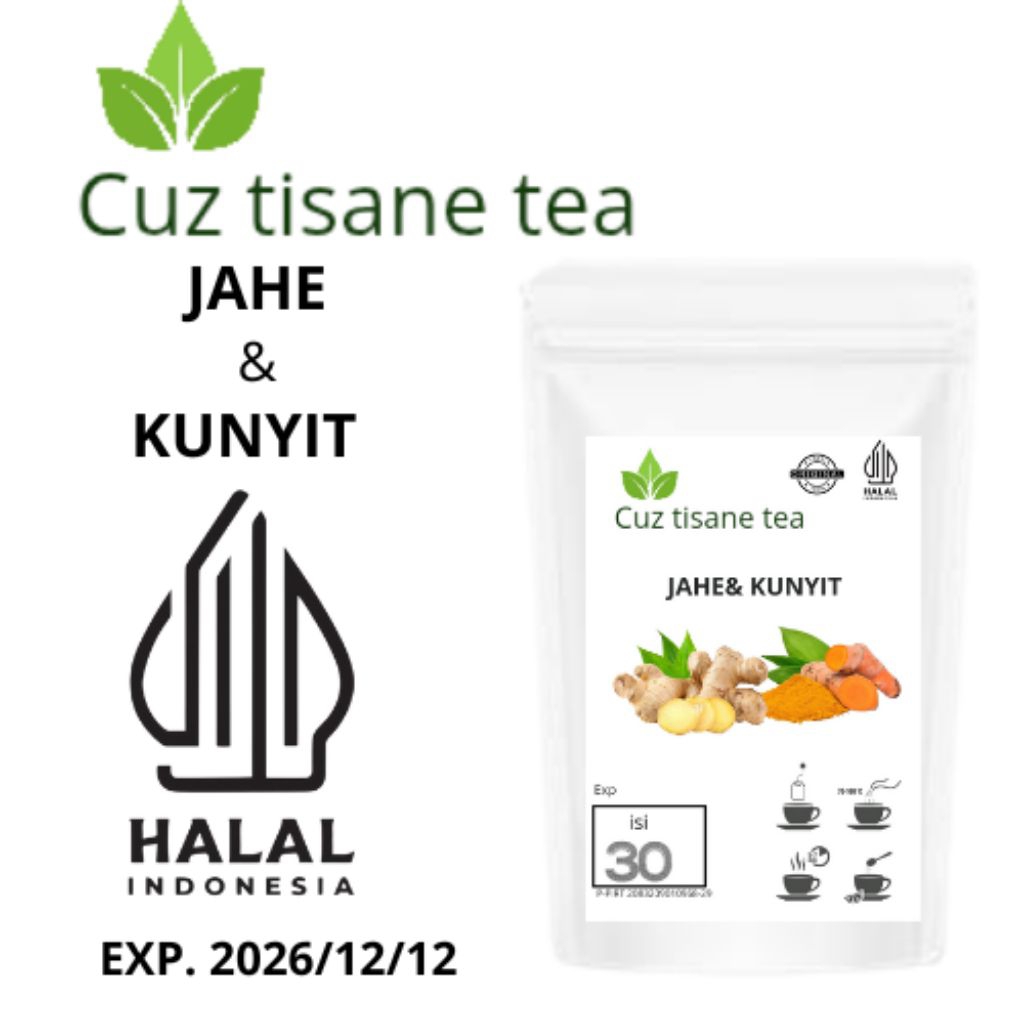 

Cuz tisane tea Teh jahe & kunyit isi 30 teabag