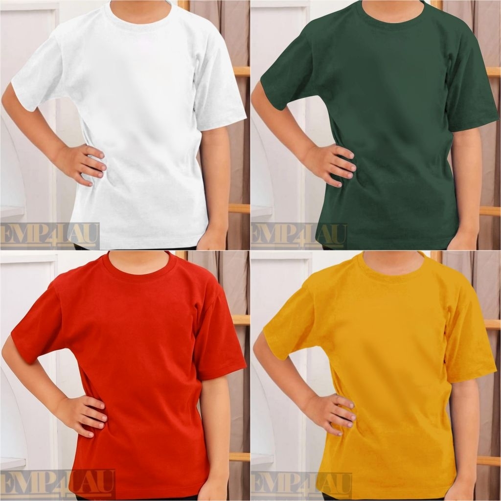 kaos polos anak merah/baju kaos polos anak/kaos anak tanggung