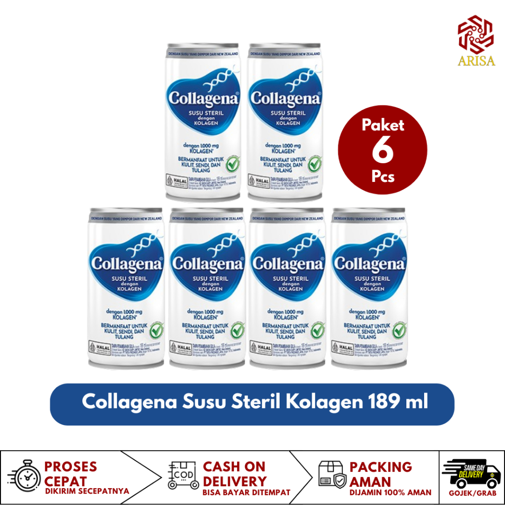 

Paket 6 Collagena Susu Steril Kolagen 1000mg, Susu Awet Muda