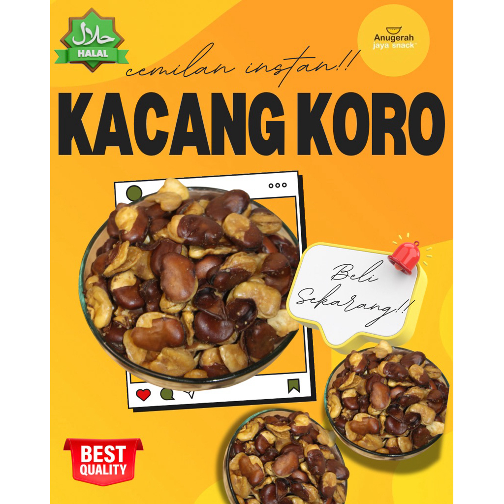 

Kacang Koro Kulit Jaipong Asin 250gr - 1kg Cemilan Snack Kiloan Makanan Ringan