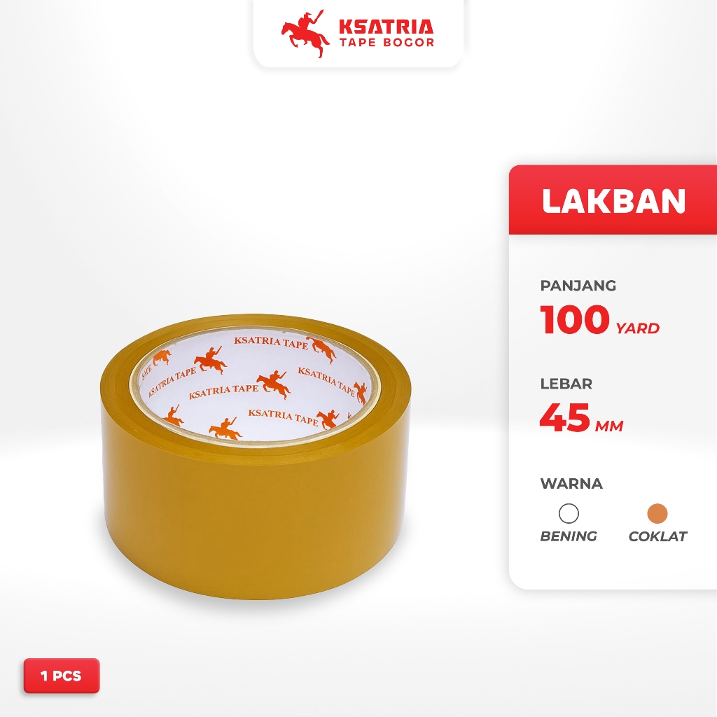 

Lakban Coklat 45mm x 100 Yard OPP Tape Isolasi Ukuran 45x100 Putih Perekat Murah Solatip KsatriaTape