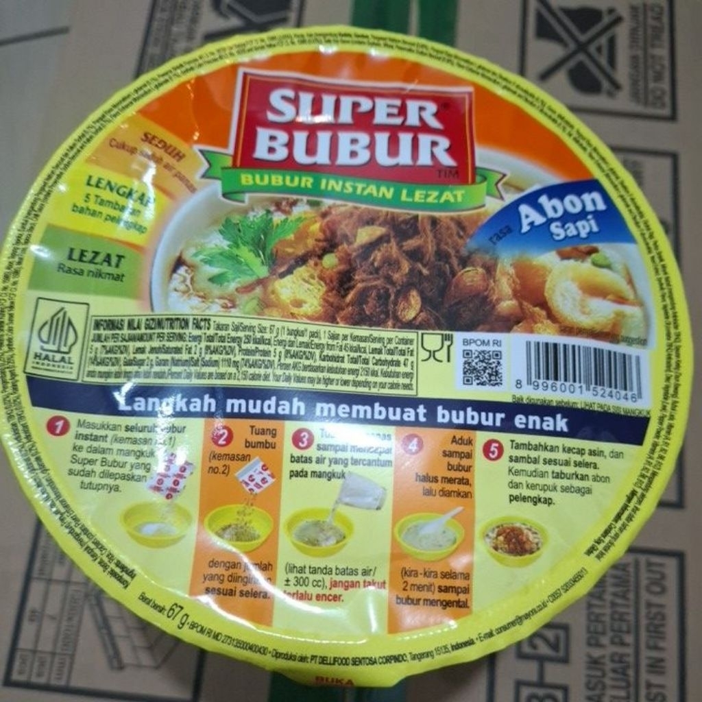 

BUBUR INSTAN RASA ABON SAPI 67GR