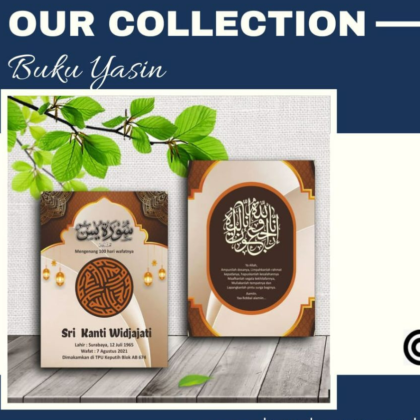 Buku Yasin dan Tahlil Custom Nama Ucapan Foto / Surat Yaasiin & Tahlil