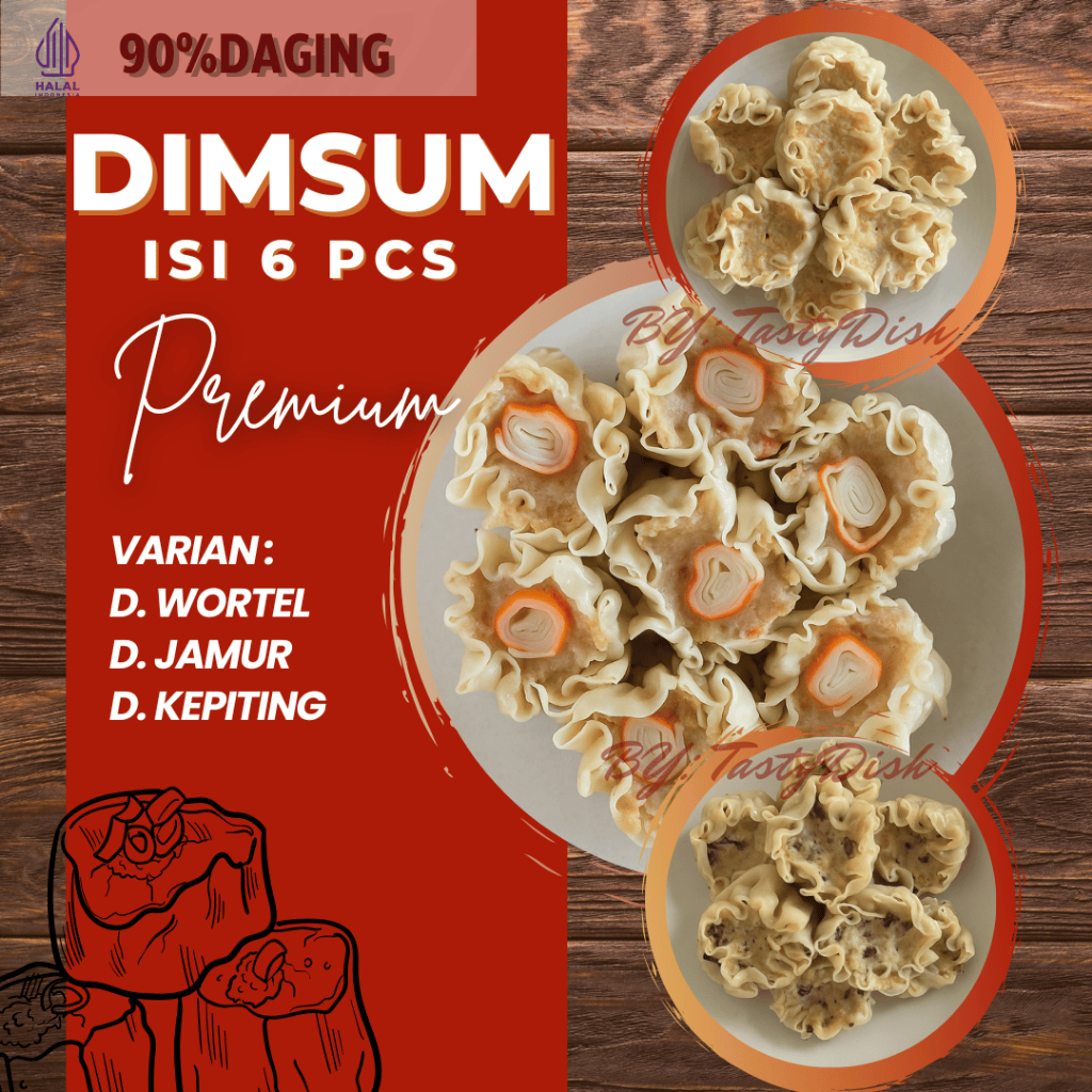 

Tasty Dish DIMSUM Premium | Isi 6 pcs/pack | Ayam Udang | Makanan Beku Olahan