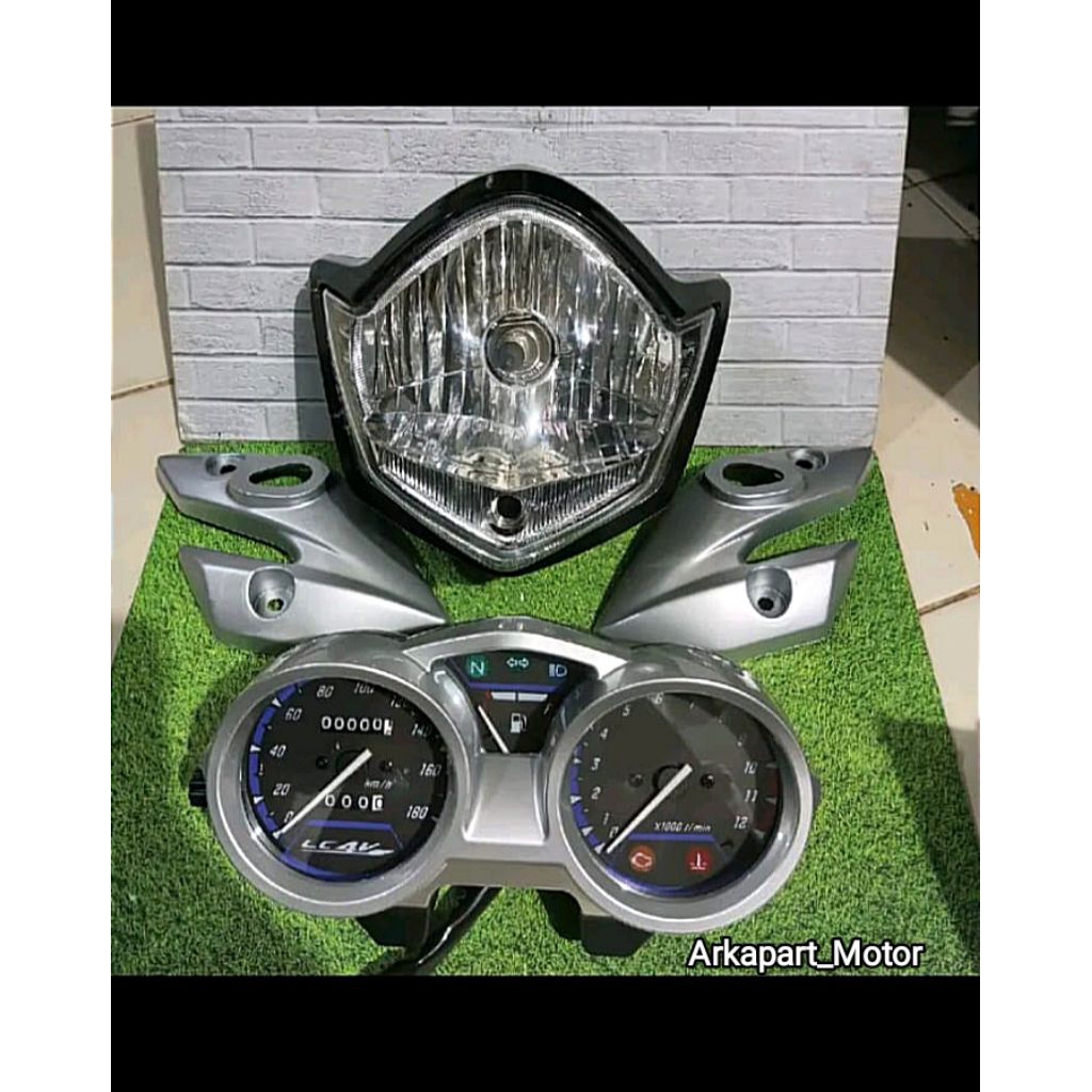 Paket Lengkap Reflektor Lampu Depan Vixion Old 2010 Batok Headlamp Vixion Old Plus Spidometer Plus K