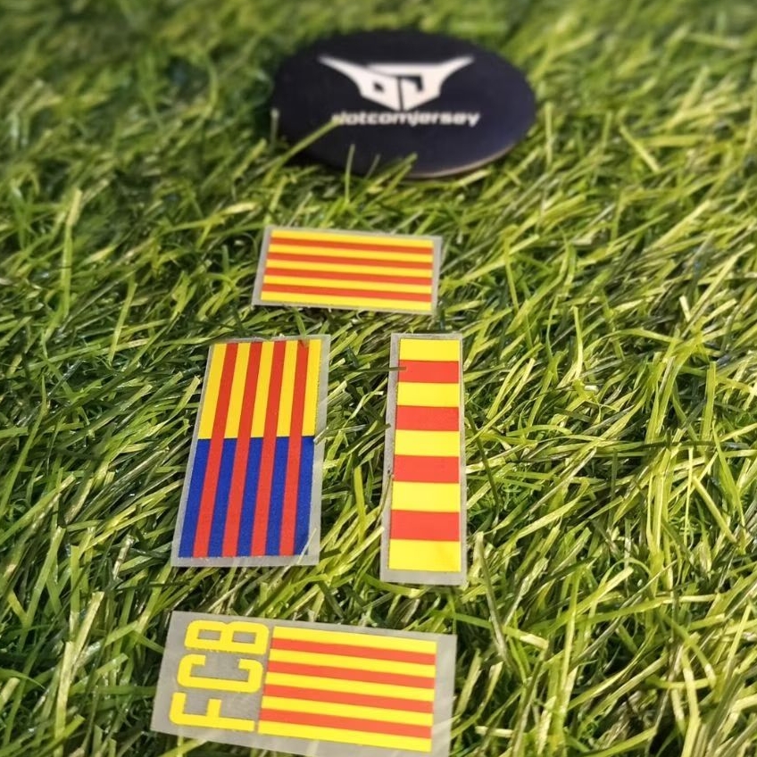 sablon logo barca detail bendera senyera catalan FCB