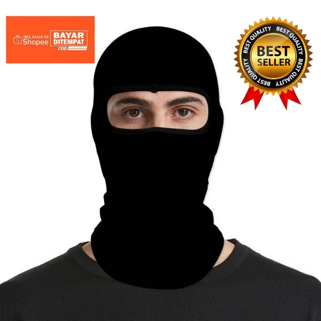 blue termite - (GROSIR) masker ninja polos hitam balaclava masker penutup wajah