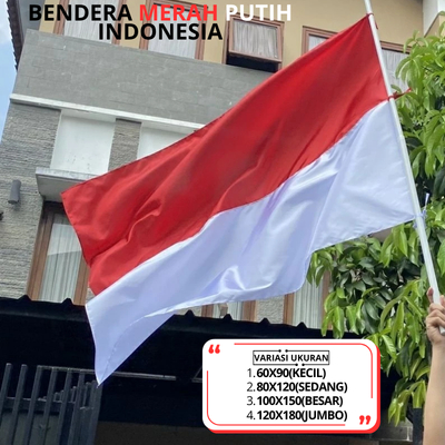 Bendera Merah Putih Indinesia Kain Satin