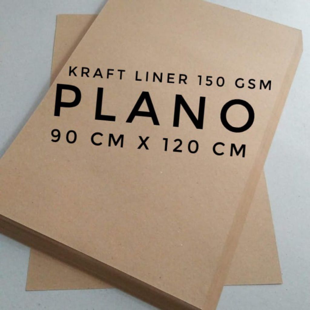 

Kertas Samson / Kertas Coklat / Kertas Kraft Liner 150 gsm Ukuran Plano 90 cm x 120 cm