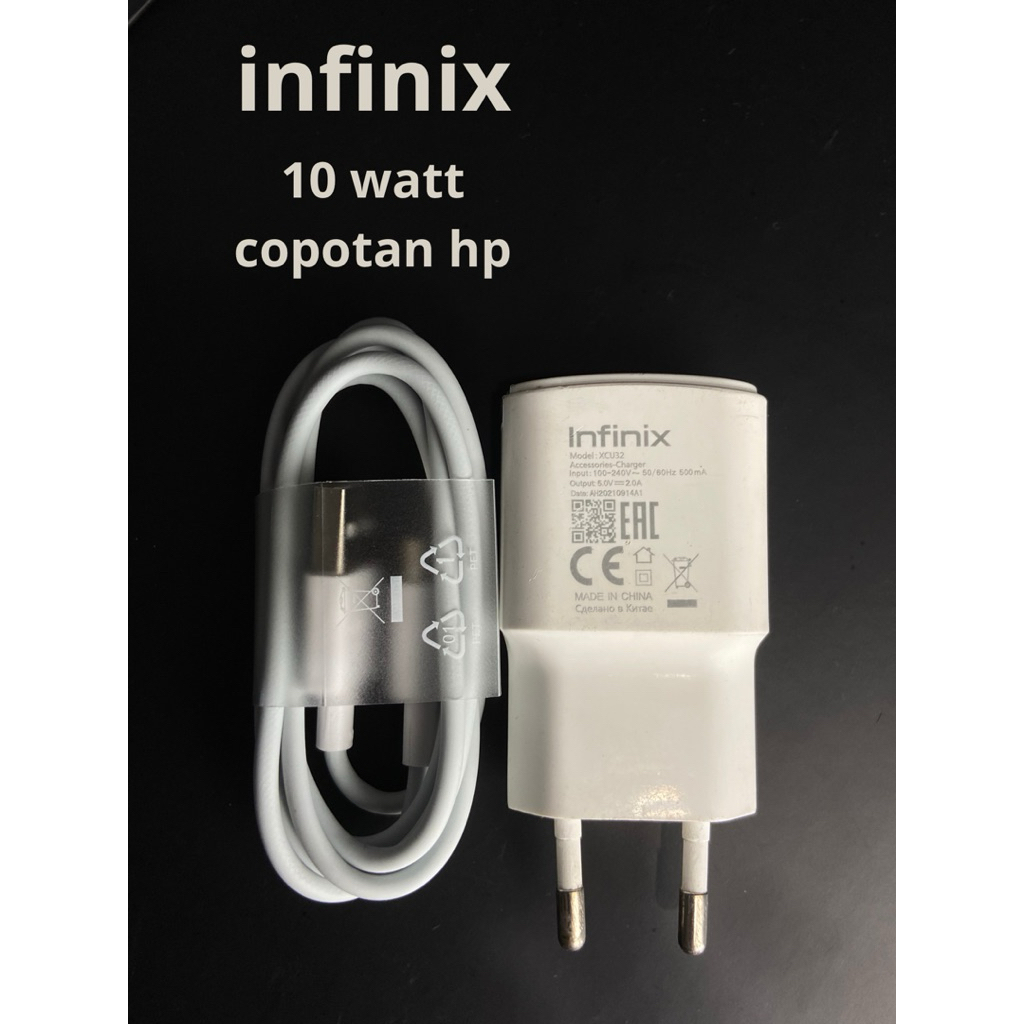 Infinix charger original copotan hp 10 watt kabel micro