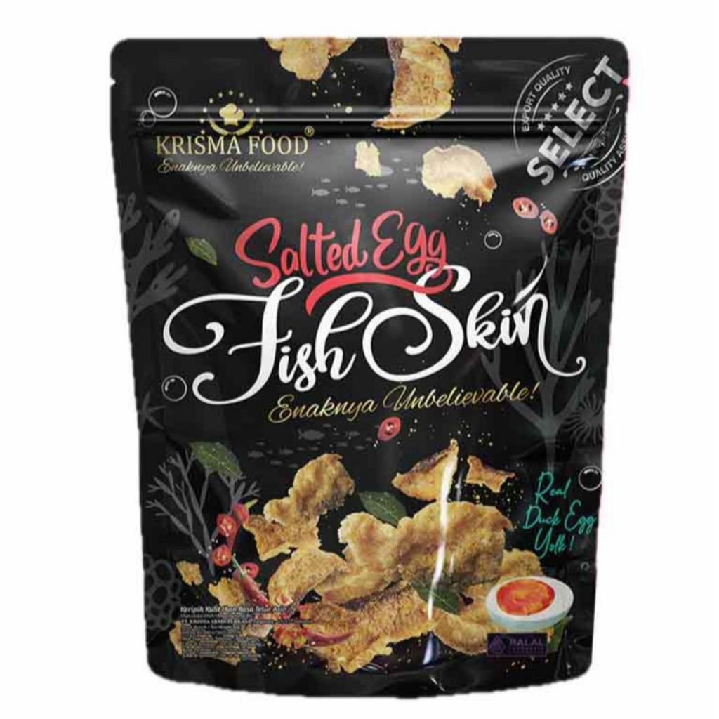 

Krisma Food Snack Fish Skin Salted Egg 60gr