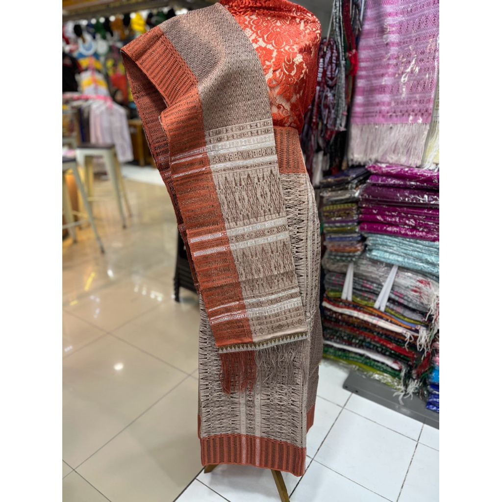 Songket tumtuman tenun tangan asli tarutung selendang sirat payet