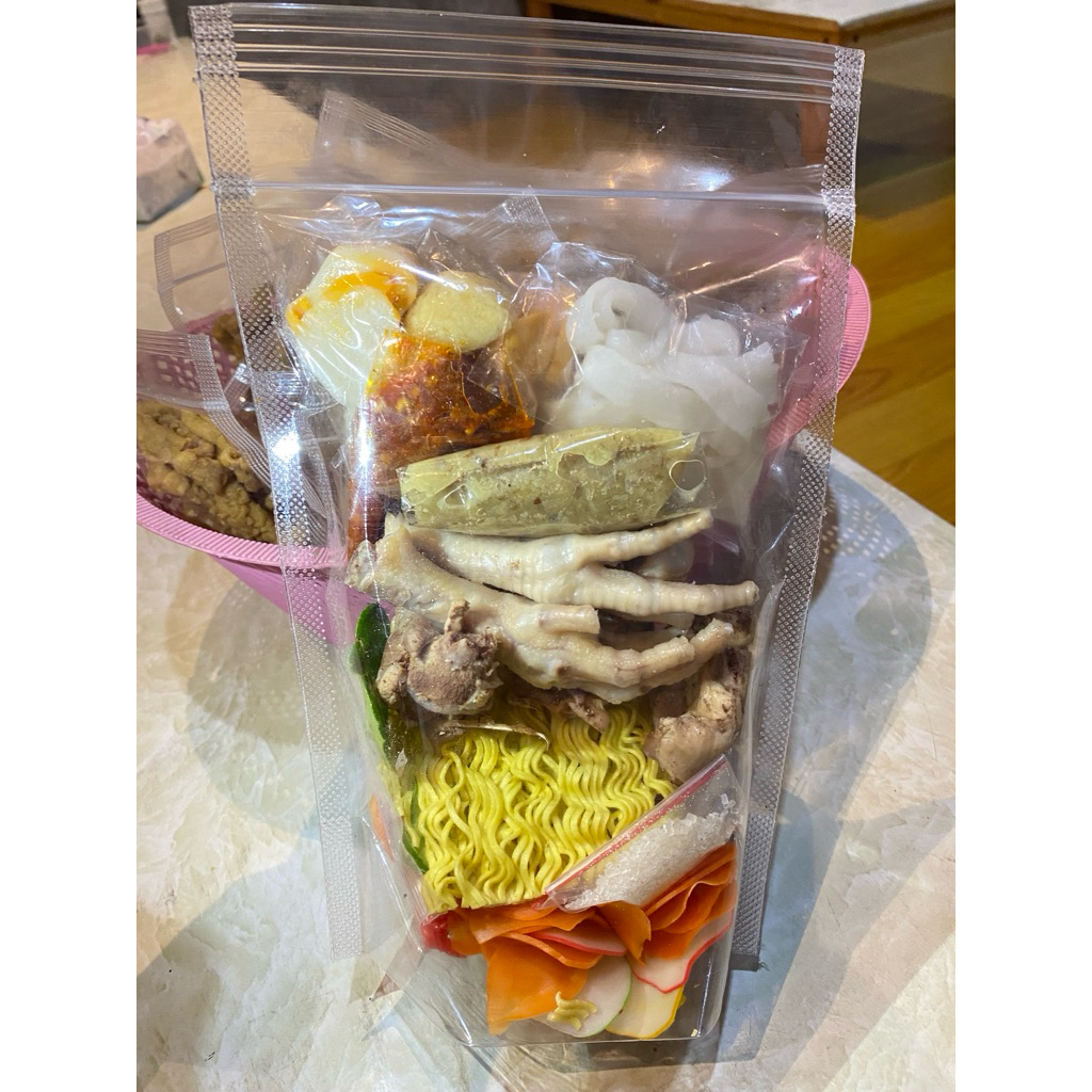 

seblak tulang komplit