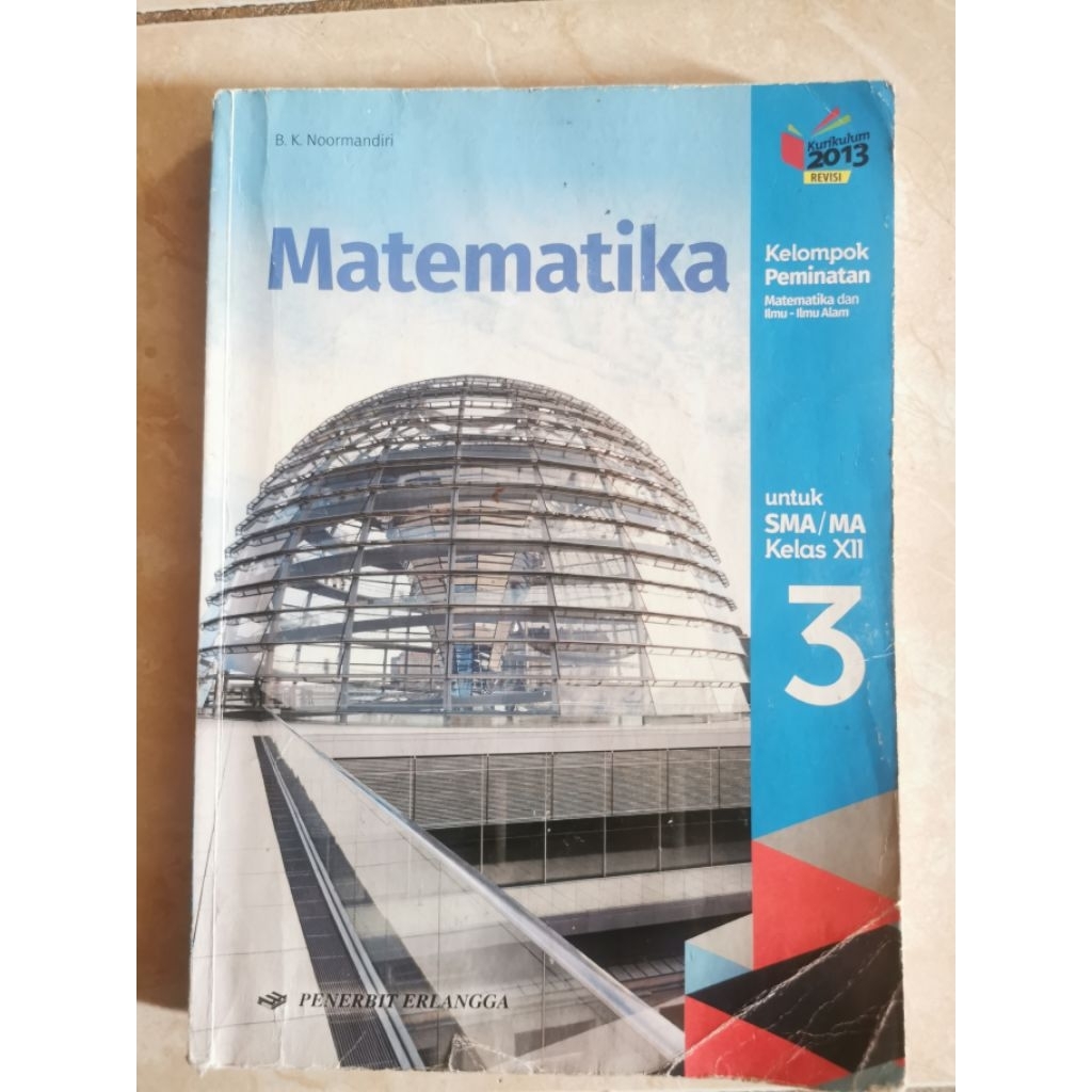 buku Matematika kelompok peminatan Erlangga kelas 12