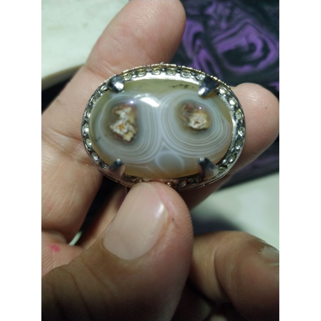 Batu Akik Sulaiman Daud Langka Unik kode 37/766