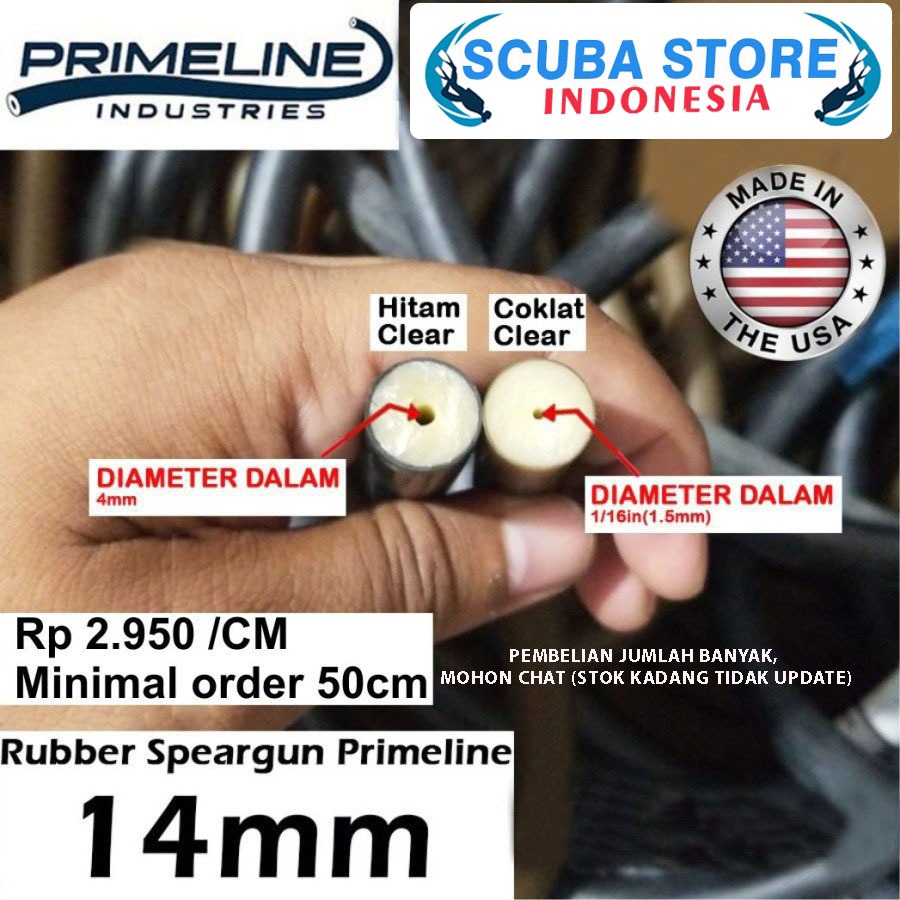 Rubber Band Speargun Primeline 14mm Tali Karet Spearfishing Ikan Selam Rubberband Premium Spearo Apn