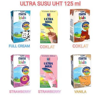

Susu Uht Ultra mimi Kids | Ultra Milk 125ml Harga Grosir-Fullcream | Stroberi | Coklat | Vanilla