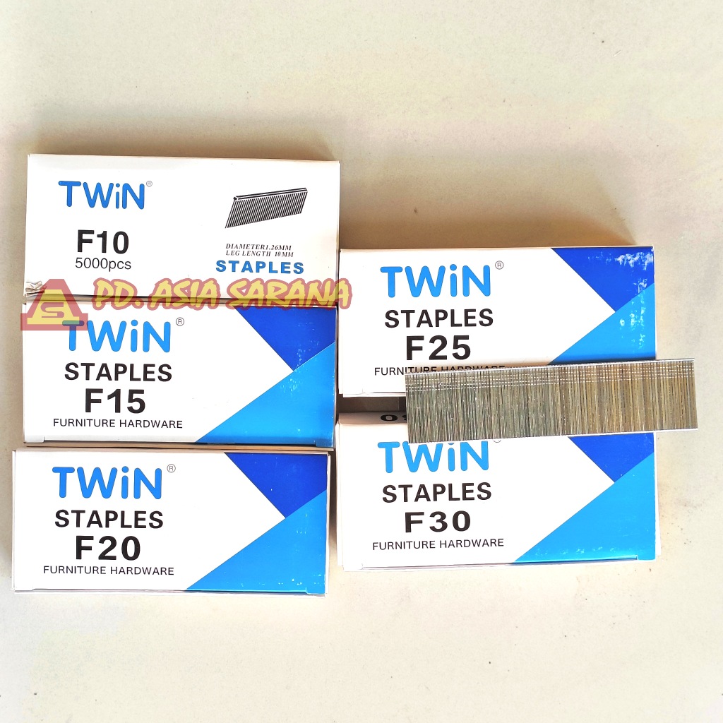 Brad Nail F10 F15 F20 F25 F30 Universal TWIN Isi Paku Tembak Lurus Refill 10mm - 30mm