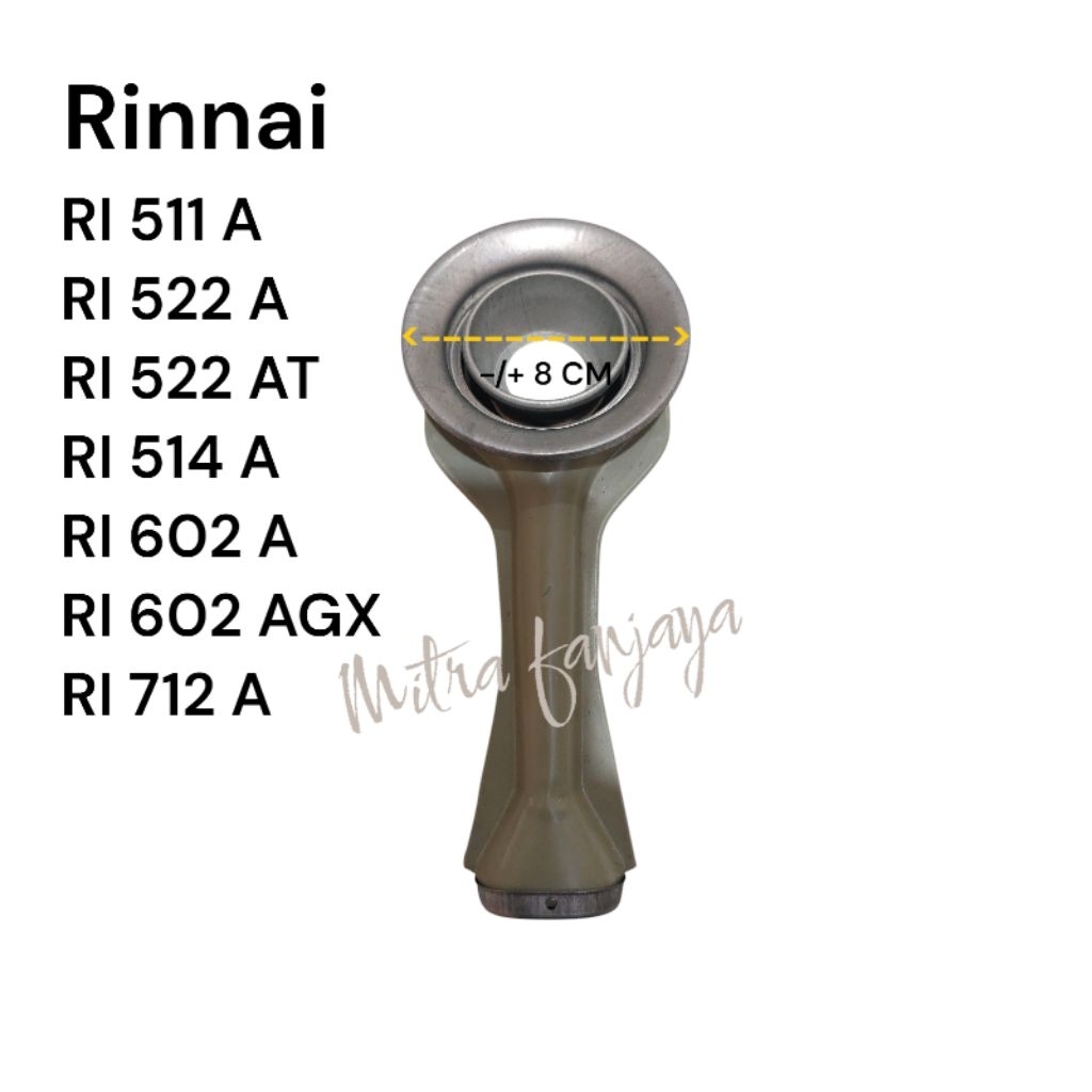 TUNGKU CEROBONG KOMPOR GAS RINNAI RI 511A / RI 522 A  DAN LAINNYA