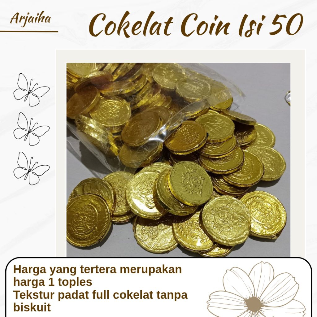 

Cokelat Coin Cokelat Isi 50 Pcs / My Coin / Coin Coklat