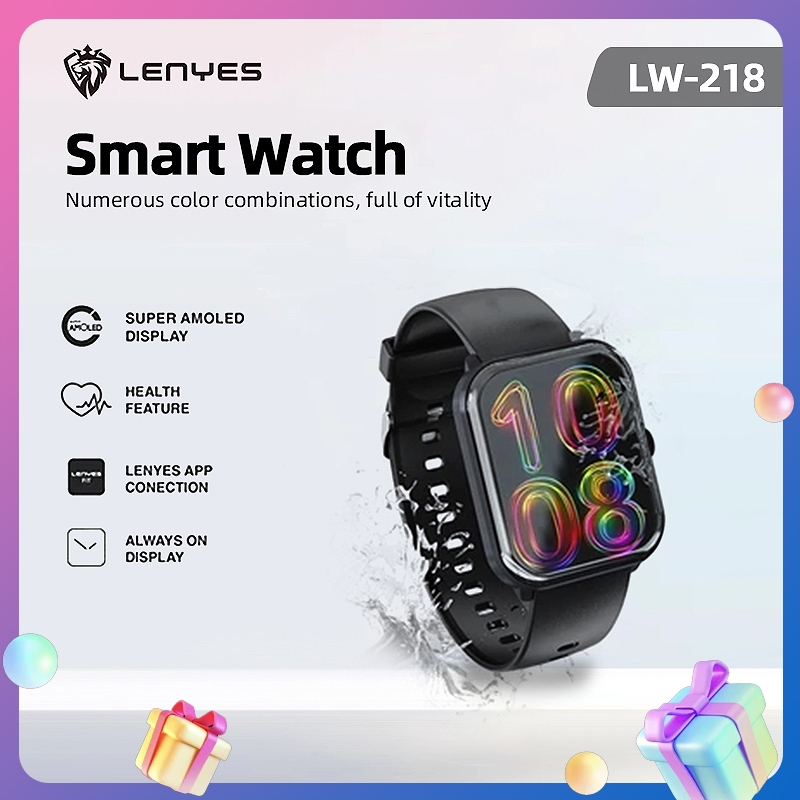 Lenyes SmartWatch LW-218 100% original stainless steel smart watch Jam tangan pria tahan air