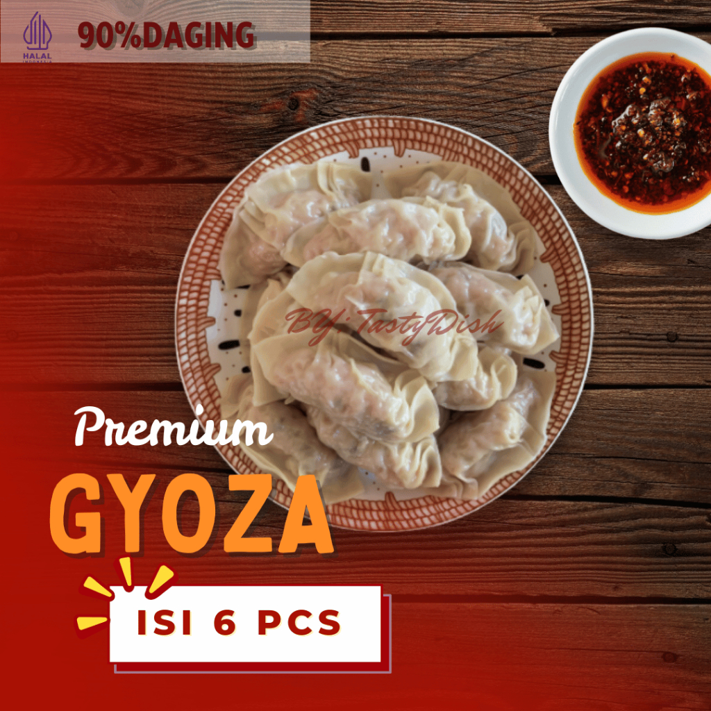 

Tasty Dish GYOZA Premium | Isi 6 pcs/pack | Ayam Udang | Makanan Beku Olahan