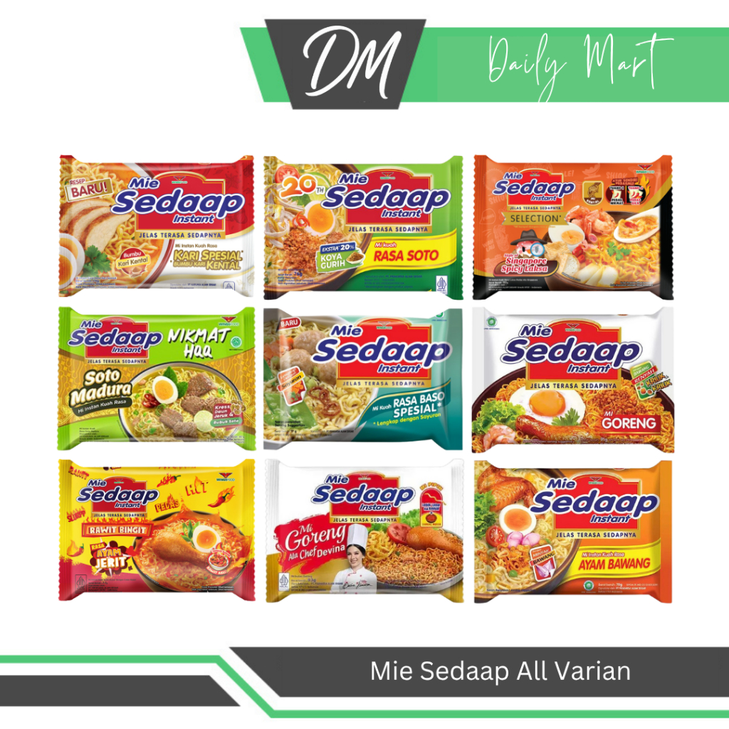 

Mie Sedaap Goreng/Kuah All Varian - Mie Instan Aneka Rasa Enak Murah Expired Lama