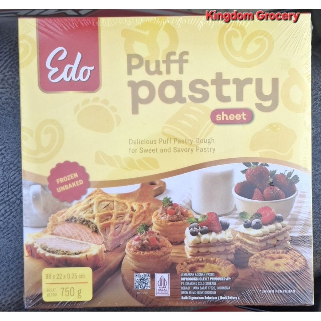 

EDO PUFF PASTRY SHEET 750GR