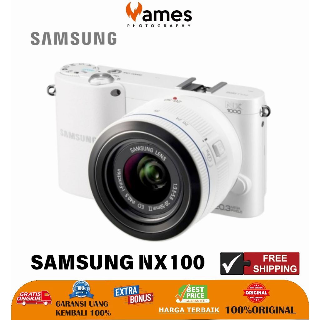 Kamera Mirrorless SAMSUNG NX100 Lensa 20-50mm F3.5-5.6