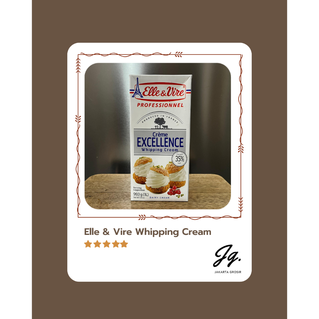 

Elle & Vire Crème Excellence Whipping Cream 1L – 35% Fat